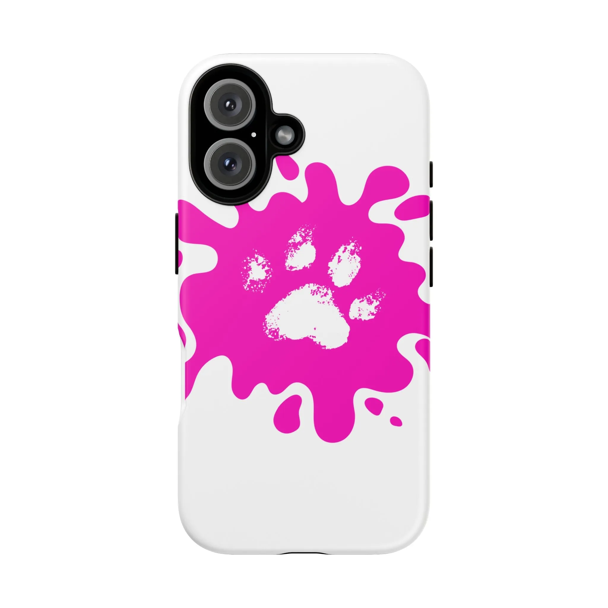 Tough Cases - Pink Paw Print Phone Case for Pet Lovers