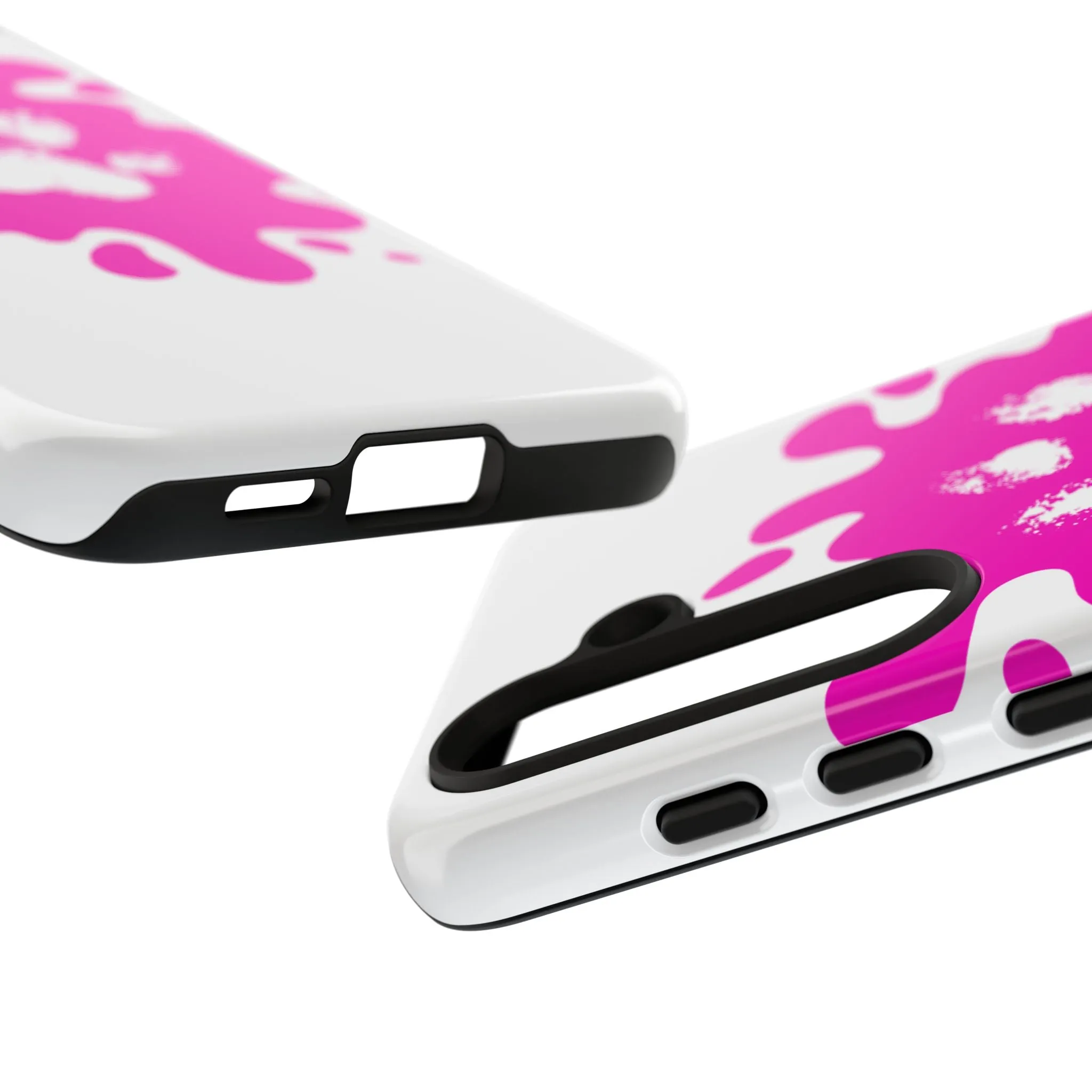 Tough Cases - Pink Paw Print Phone Case for Pet Lovers