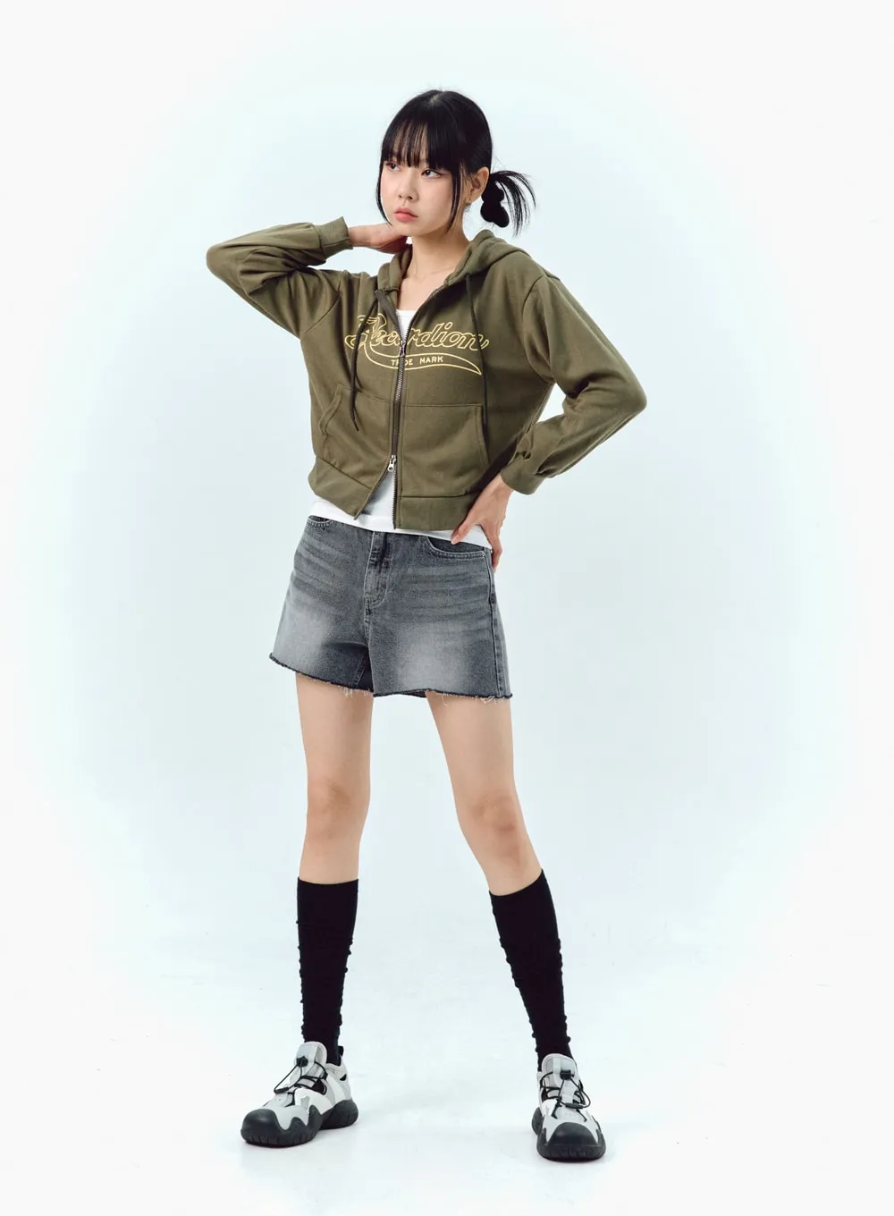 Wide Denim Shorts IG304