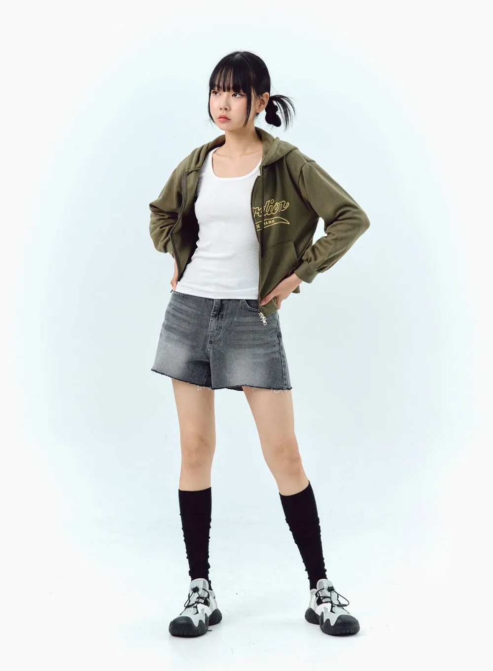 Wide Denim Shorts IG304